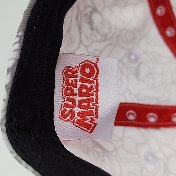 Nintendo Super Mario Snapback Adjustable Hat Cap Red White OS Fits Most - Picture 12 of 15